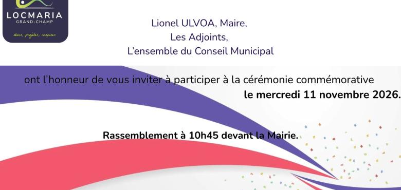 Cérémonie 11 11 2026